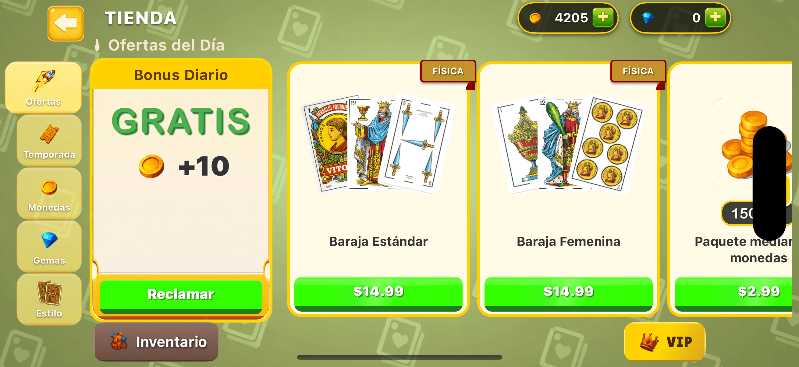 Guinote+ mobile app home and lobby screens