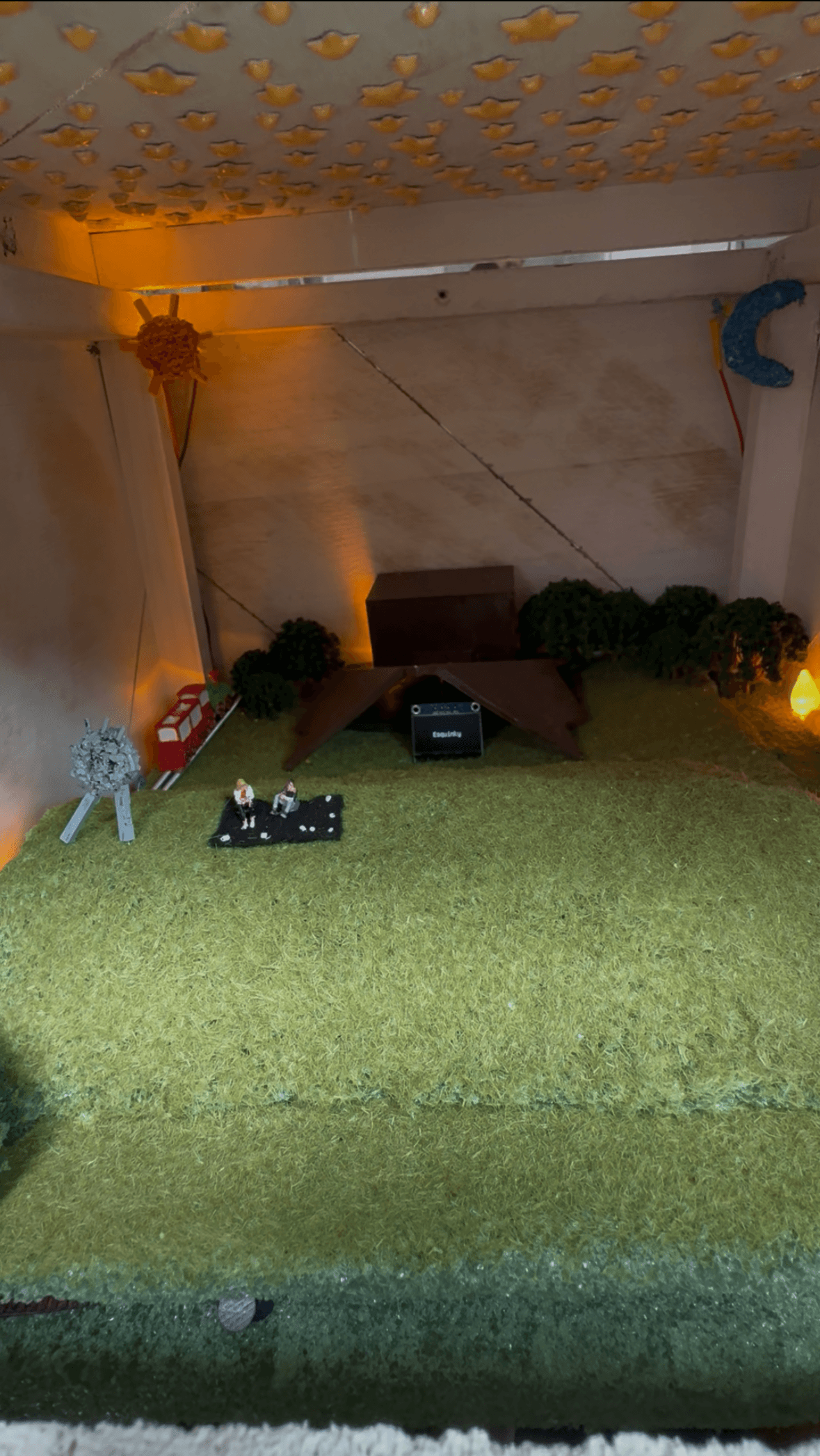 Front view of the Miller Outdoor Theatre anniversary maquette